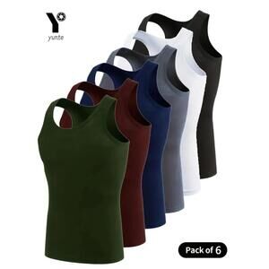 6 PC (Men's Tank Tops)-(6 Colors)-(New)-(Size:L)-$35.00